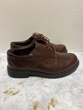 Dunham Brown Leather Derby Lace-Up Shoes